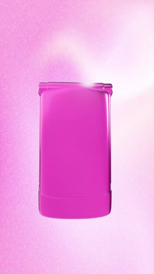 A pink flip phone in the cover of Paris Hilton’s Paperless Post video